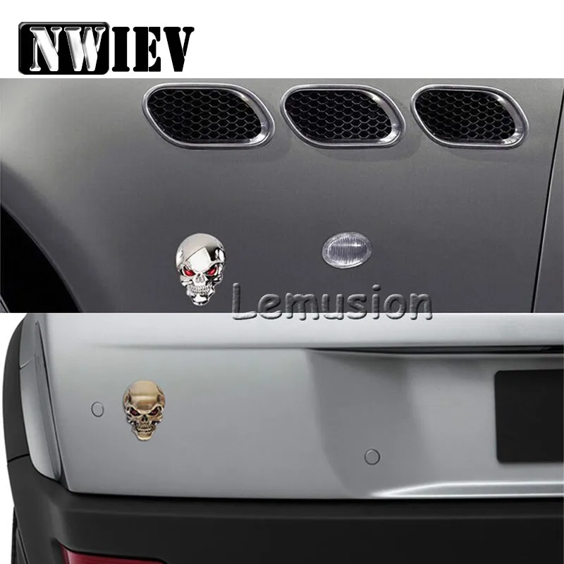

NWIEV Car Styling Metal Skull Stickers for Mazda 3 6 CX-5 Chevrolet Cruze Aveo Captiva Lacetti Ford Focus 2 3 Mk2 Fiesta Ranger