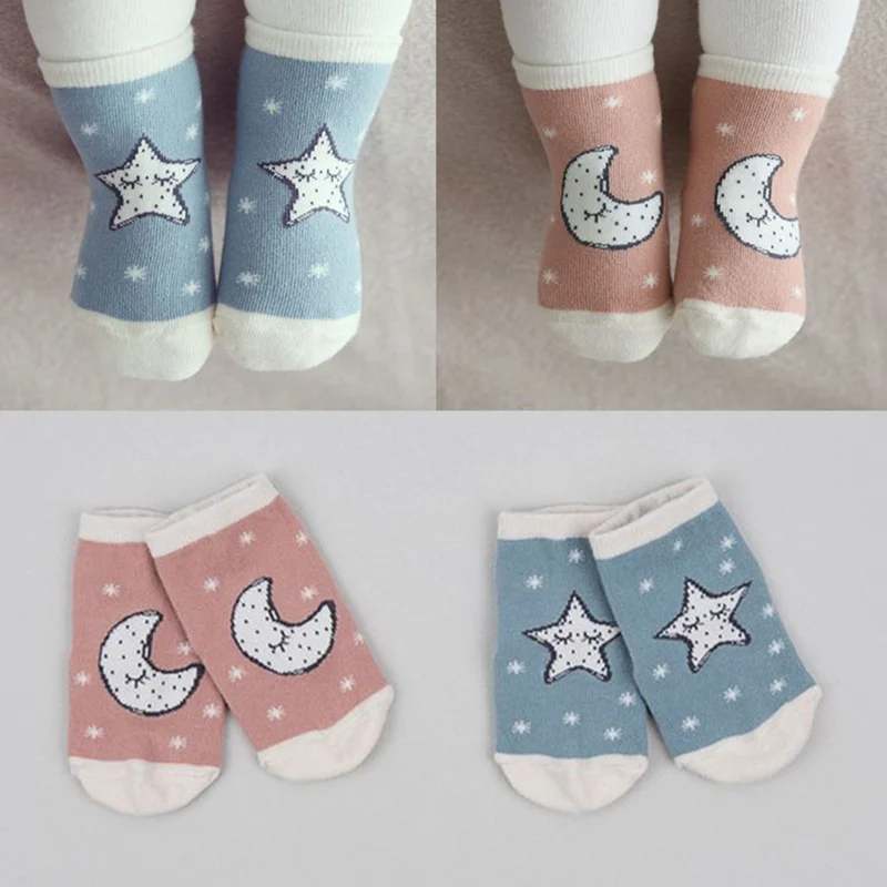 Новое поступление, носки для новорожденных, хлопковые носки с рисунком для малышей, Нескользящие хлопковые носки для младенца