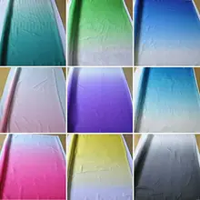 Градиент из материала имитирующего шелк материал 30d шифон ткань для платья 2 тона ткани для Танцы Костюмы свадебный Декор ткань 3 м/короче спереди и длиннее сзади