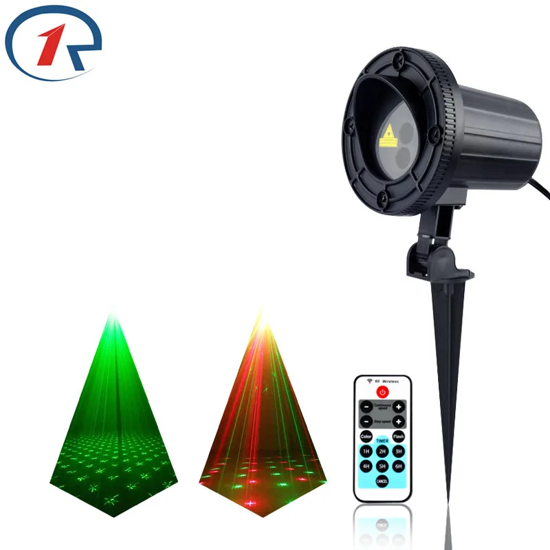 

ZjRight IR Remote Sky stars Red Green effect laser lights waterproof outdoor projection laser effect stage light dj disco lights
