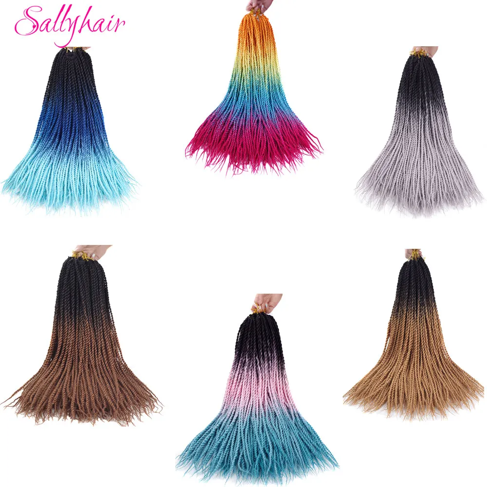 Sallyhair 24 дюйма 20 прядей Омбре сенегалские косички для наращивания