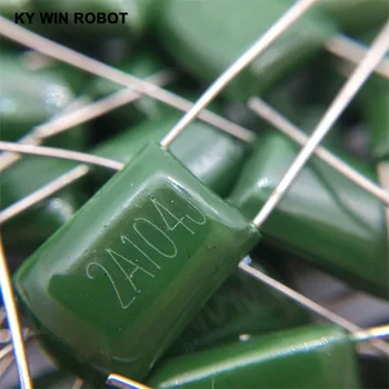 

50pcs Polyester poly Film Capacitors 2A104J 100V 0.1UF 100NF