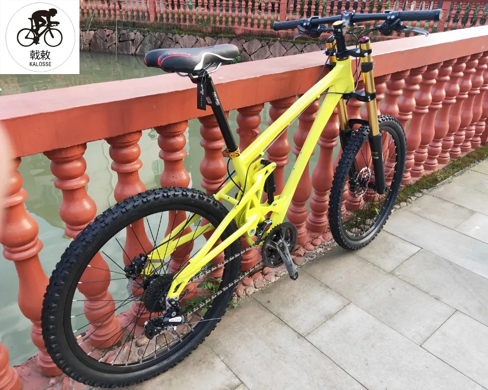 Cheap 165mm travel Full suspension bicycle bike 20X110mm hubs 26er mountain bicycle 24 speed Hydraulic brakes 6