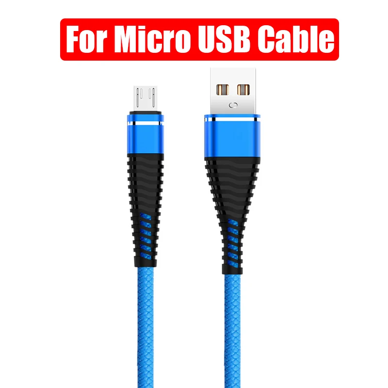 USB C Micro USB кабель для huawei samsung Весна зарядка зарядное устройство адаптер usb type C кабели для мобильных телефонов для Xiaomi - Цвет: Blue For Micro USB