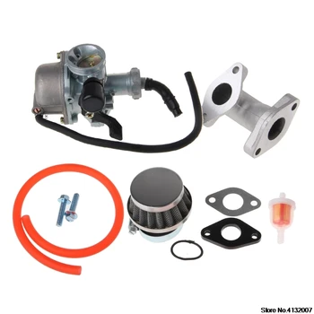 

22mm Carb Carburetor PZ22 Intake Pipe Air Filter For 110cc 125cc ATV Quad Pit Pro Dirt Trail Bike