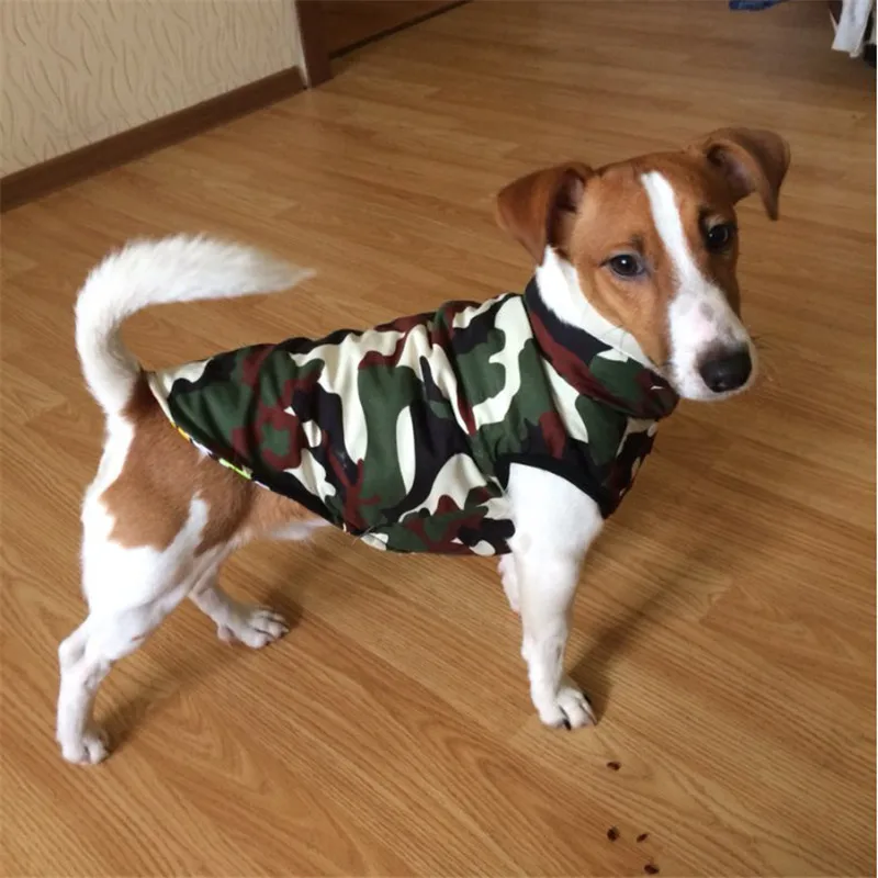 Winter Warm Pet Dog Clothes Letters Camouflage Reversible Coat Jacket For Small Medium Large Dogs Warm Cotton Pet Vest Clothing  16
