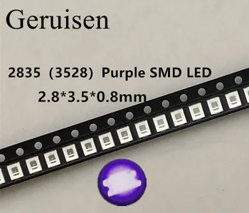 

2835 3528 SMD UV LED Purple Lamp Bead 395 - 410nm Ultraviolet Light-emitting Diodes Ultra Violet SMT LED Bead 200PCS
