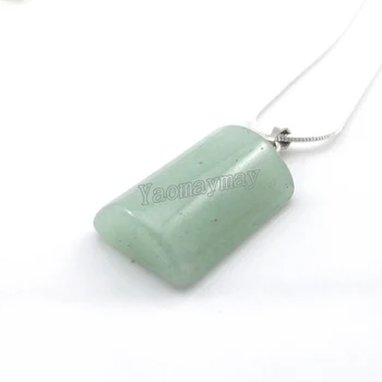 

Natural Green Jadee Arc Shape Pendant Choker Silver Plated Necklace For Women 20pcs/lot