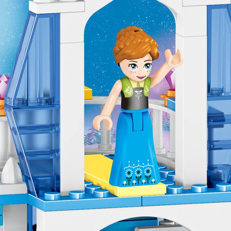 Ice Castle Villa house Building Blocks Girl Kids Toys Compatible with educational Block Toys  