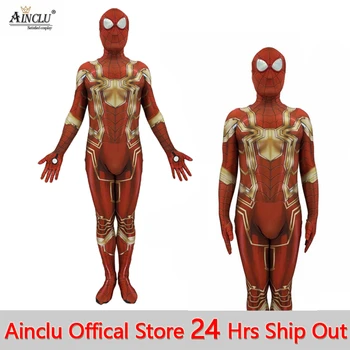 

New Avengers Infinity War Iron Spider Costume 3D Printed Spider Cosplay Zentai Superhero Bodysuit Suit Jumpsuits