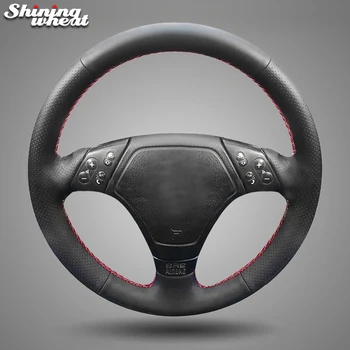

Shining wheat Hand-stitched Black Leather Car Steering Wheel Cover for BMW E36 E46 E39