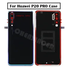 Оригинальное стекло для huawei P20 PRO Задняя крышка батареи задняя дверь Корпус чехол стеклянная панель Замена+ объектив камеры