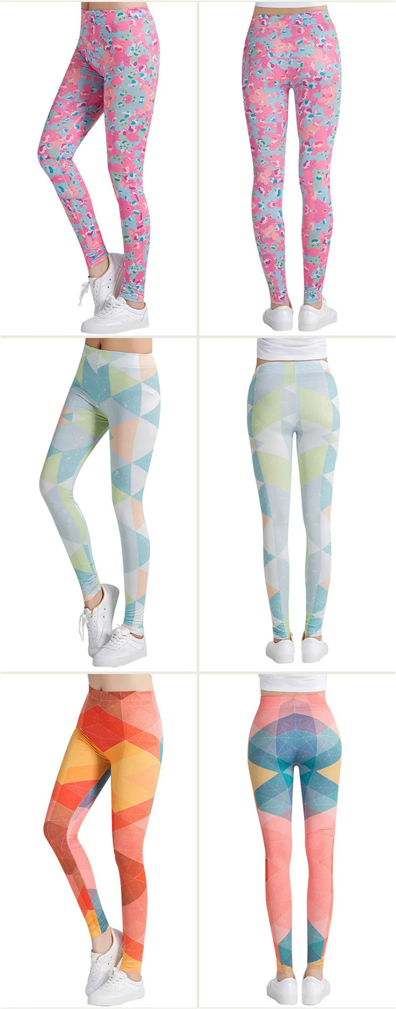 Yoga Pants Tights Workout Gym Running Leggings Flower Printed Sport Tights Women Yoga Leggings Quick Dry Fitness Jogging Pants (2)