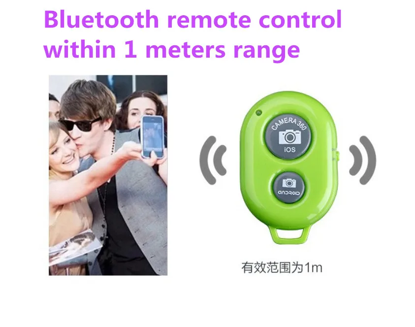 Гибкий штатив-стойка для селфи+ Беспроводная Bluetooth кнопка спуска затвора с таймером для IPhone 6 7 Samsung GS6