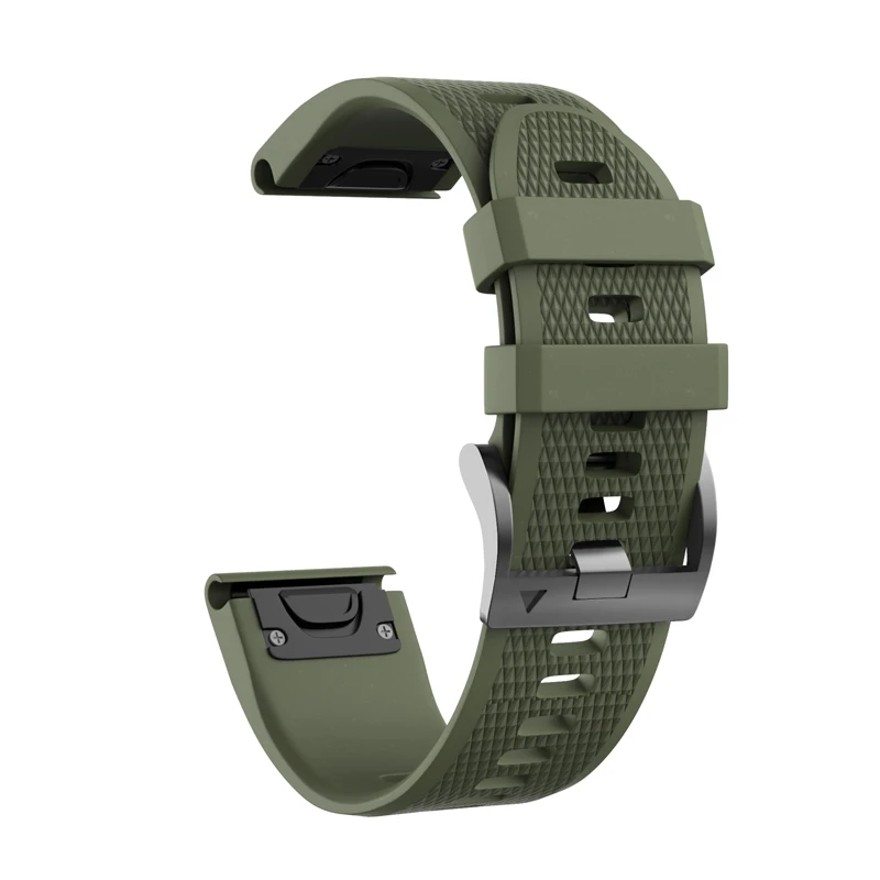 22mm Silicone Wrist Strap Watch Band Quick Release for Garmin Fenix 5 5X Plus - Цвет: Зеленый