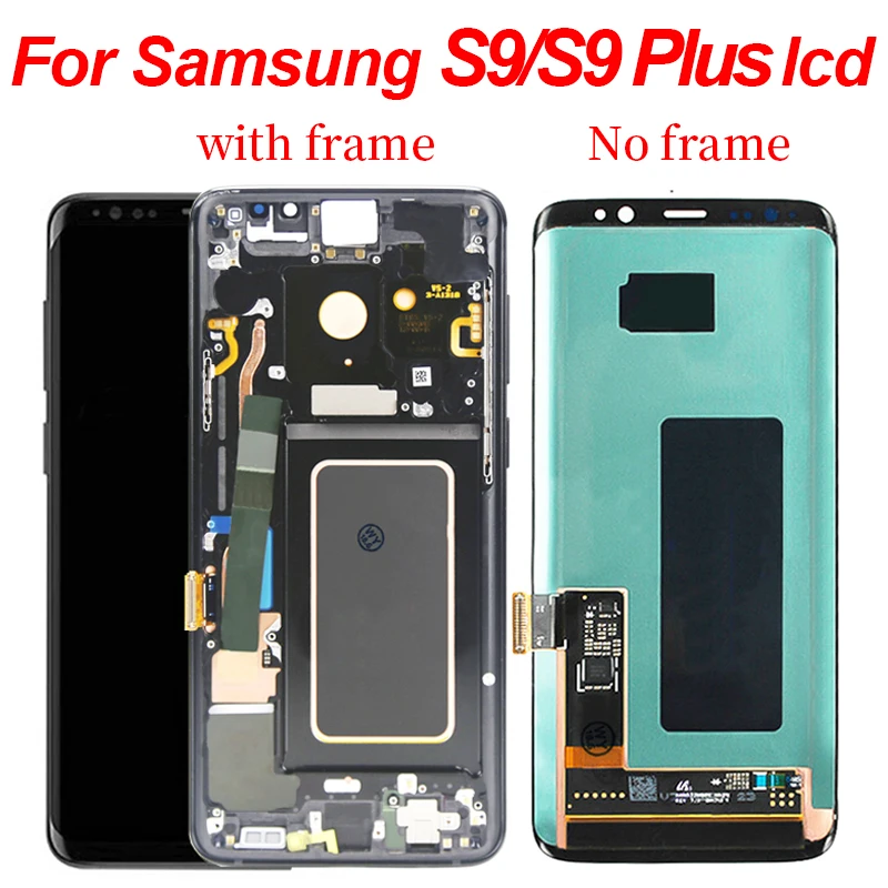 Супер AMOLED для 5," samsung Galaxy S9 G960F lcd 6,2" S9 Plus G965F ЖК-дисплей с сенсорным экраном дигитайзер сборка