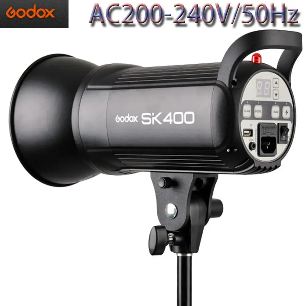 Профессиональная студийная вспышка Godox SK400 SK Series 220V power Max 400WS GN65 с лампой+ стандартный отражатель+ зарядное устройство