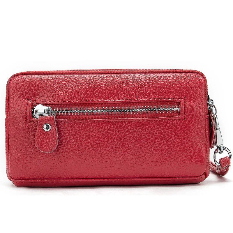 

Small Wallet Purse for Women Wallet Genuine Leather Zip Coin Purse Leather Women Wallets with Strap Money Wallets
