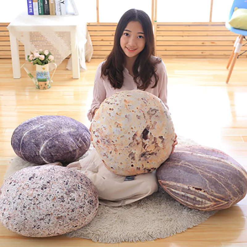 

2018 New Arrival Creative Stone Pillow Cushion Creative Simulation Stone Pillow Funny Plush Cushions Home Soft Pillow