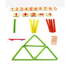 Новые Детские DIY головоломки игрушки раннего развития деревянный круглый цифровой stick комбинации обучение в детском саду слуховые аппараты для обучения детей