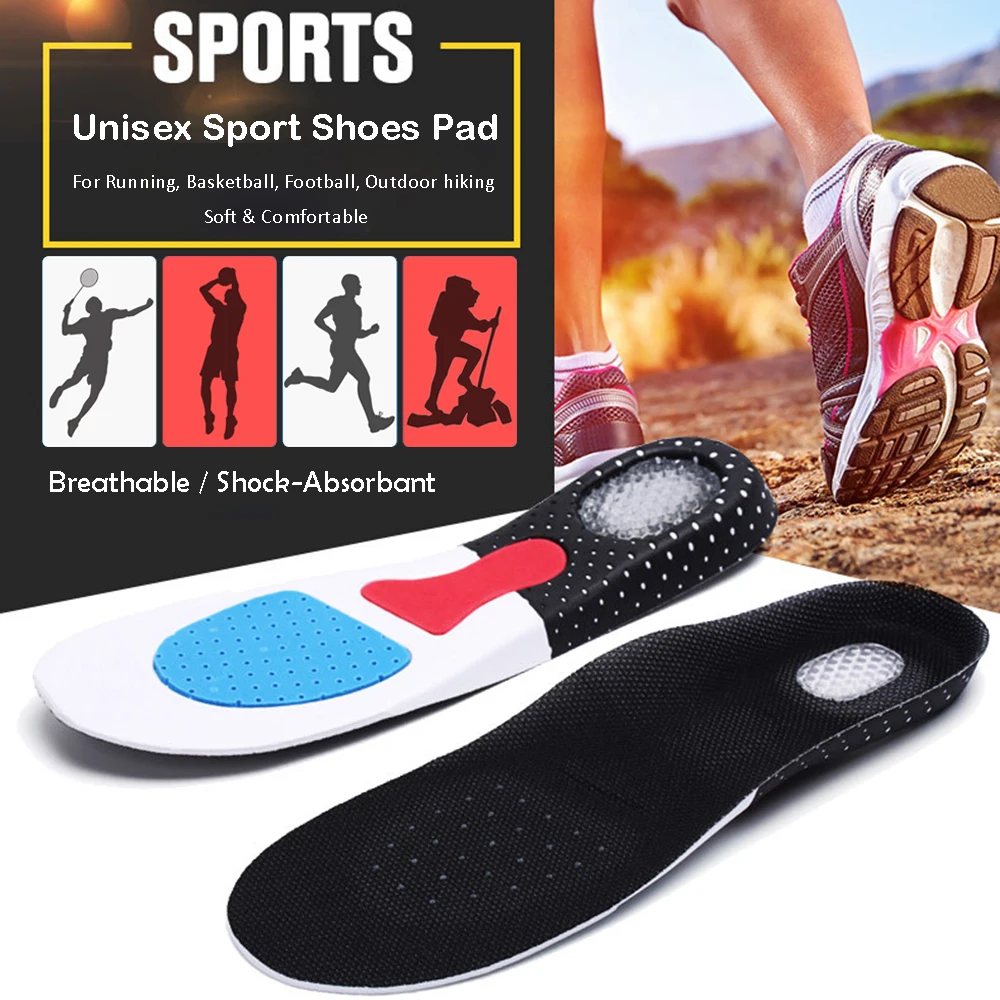 

Silicone Soft Unisex Sport Shoes Pad Light Weight Sweat and Shock-Absorbant Sport Insoles for Basketball Football Outdoor Hiking