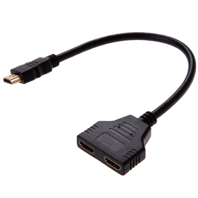 Best Offers HDMI V1.4 Male to 2 Female  1X2 hdmi Splitter Cable for HDTV PlayStation 3 Upconvertor DVD Player LCD TV
