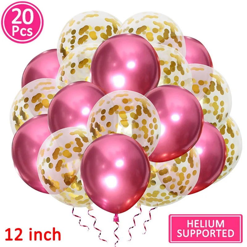20pcs gold pink 2 1st для девочек на день рождения, вечерние украшения розовый счастливый набор воздушных шаров на день рождения 12 месяцы фоторамка баннер первый для малышей с надписью «Мое 1 год "сделай сам" - Цвет: 20pcs gold pink 2