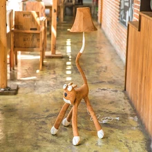 Led Big Eye Cat People Kids Floor Lamp 110V/220V E27 Children Room Cartoon Decor Standing Lamps European Floor Lamps