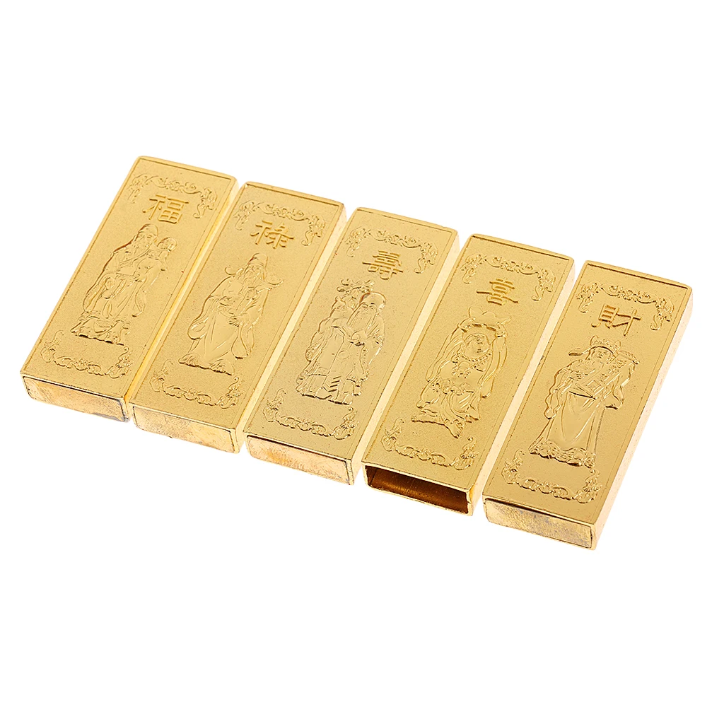 5x Chinese Crafts Fake Bullion Ornament Feng Shui Decor for Wealth &amp Success | Дом и сад