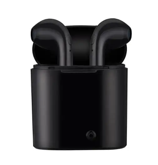 black with charging I7s tws мини беспроводные Bluetooth наушники стерео вкладыши с микрофоном bluetooth наушники с зарядным устройством для всех смартфонов i7tws - Цвет: black with charging