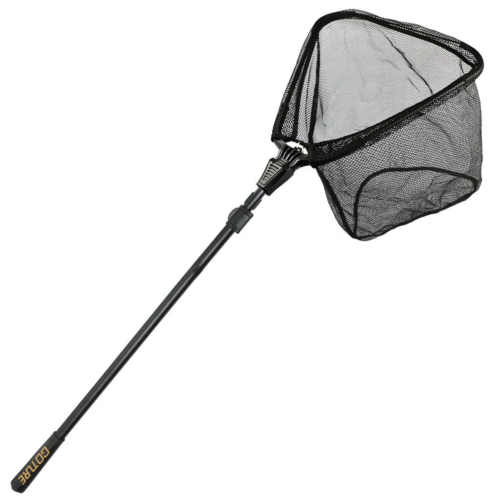 Nylon Folding Fishing Net Aluminum Alloy Handle With Delicate Patterns