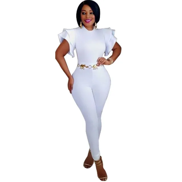 bodycon long pants rompers sexy white jumpsuits for women 2017 white jumpsuit plus size