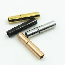 

2mm Rhodium Plated Metal End Caps Clasps Fits Round Leather Cord for DIY Jewelry Findings making