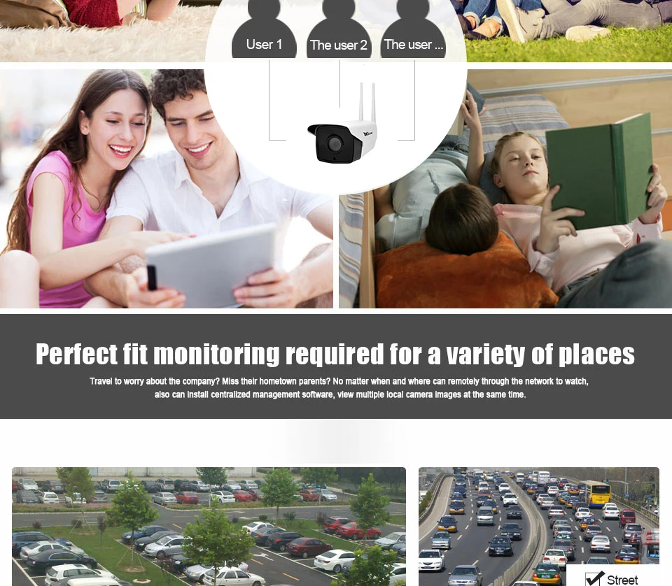 Wistino CCTV WiFi IP Camera 720P Outdoor Security Camera Bullet Waterproof Surveillance Camera Wireless Network Night Vision 1MP (4)