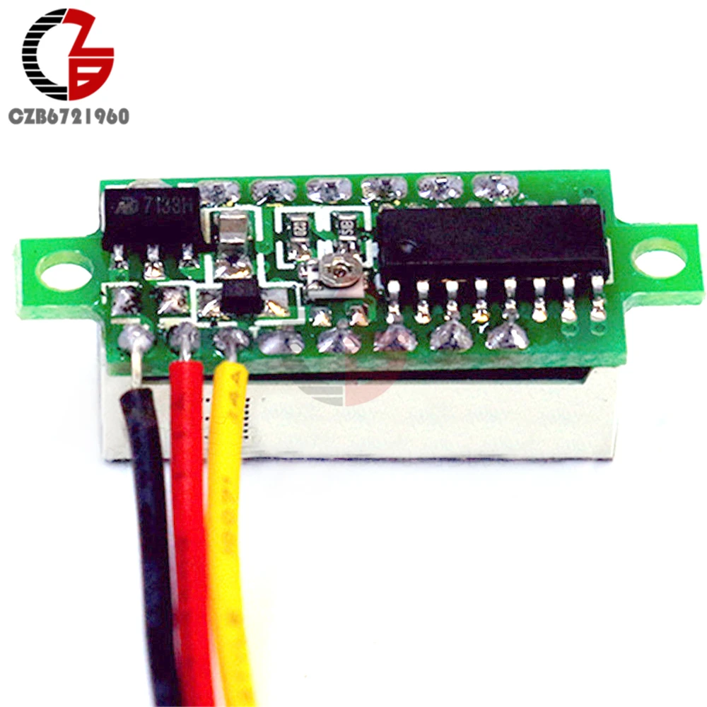 DC 0 V-100 V 0,28 дюймов светодиодный цифровой вольтметр измеритель напряжения детектор напряжения монитор тестер панель автомобиля 12V 24V красный зеленый синий желтый