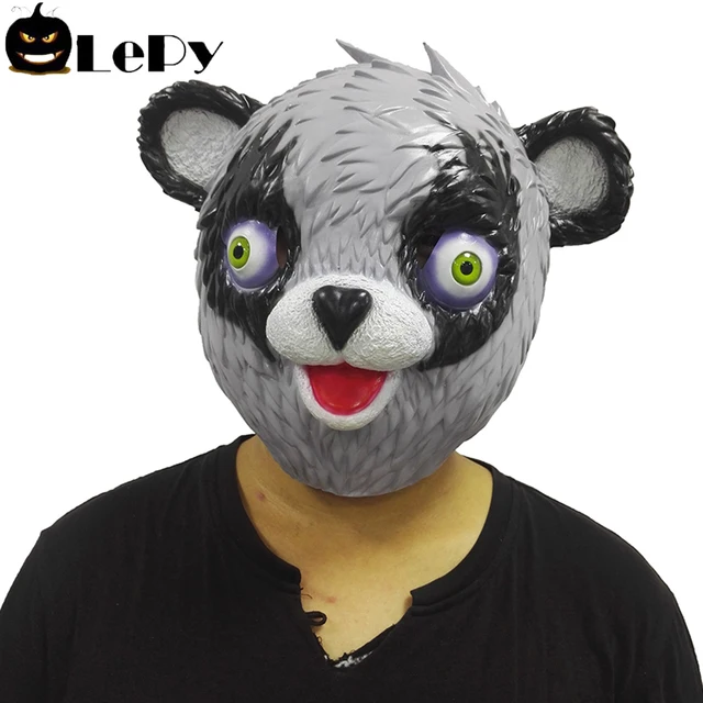 halloween cosplay grey bear latex mask cute full head game cuddle