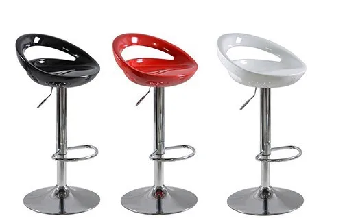 Fashion bar chairs rotate and lift, ABS bar chairshiny metal base,Bar furniture set,metal Commercial furniture