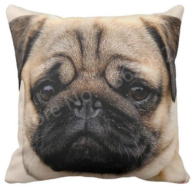 Tache 1 PC Napoleon Pug Dog Decorative Accent Cushion Throw Pillow Cover Case Tache 1 PC Napoleon Pug Dog Decorative Accent Cushion Throw Pillow Cover Case
