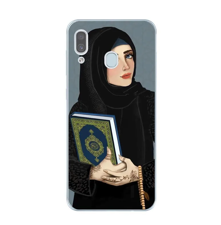 Мусульманских девочек Роскошные женщины в хиджаб уход за кожей лица Мягкий чехол для samsung Galaxy A10 A30 A50 A70 A80 A7 A6 A8Plus A9 Coque - Цвет: TPU