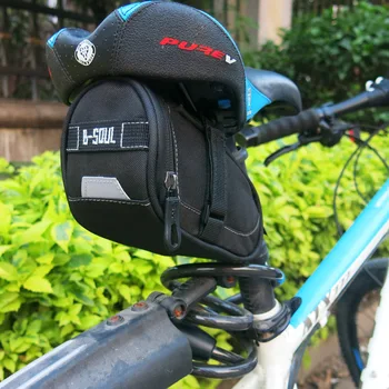 

B-SOUL Bolsa Sillin Bicicleta Mtb Saddlebag Rear Seat Rack Fietstassen Bike Seat Back Pack Rainproof Cycling Bag Nylon Outdoor