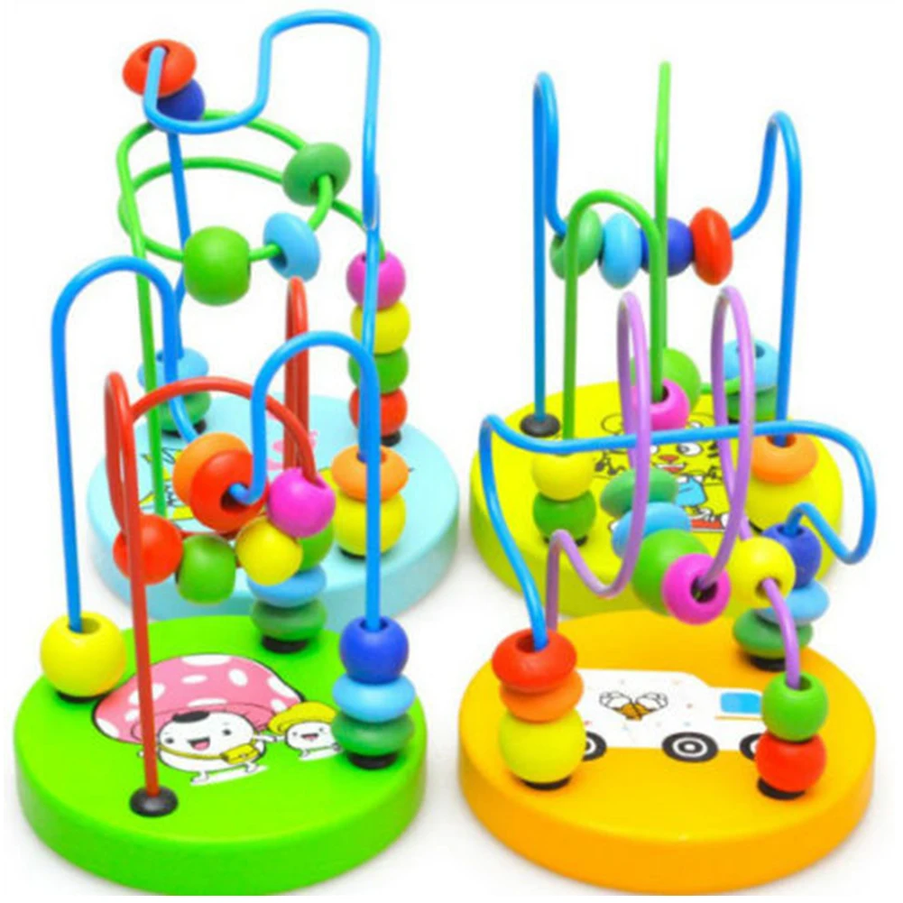 

Gift Portable Pre School Kids Boy Wire Maze Toy Mini Around Beads Educational Girl