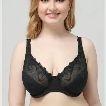 

Ultra-thin full cup bud wire mesh steel support summer bra long down draped bra