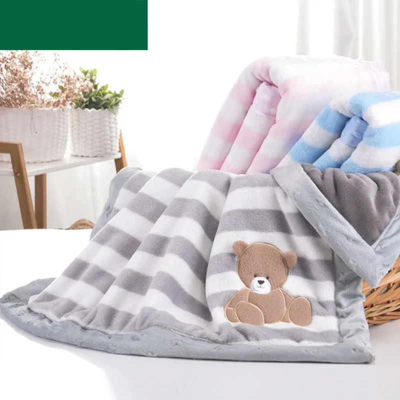 Детское одеяло, пеленка для новорожденных, накидка для новорожденных, милое мультяшное детское белье для коляски, одеяло s, мягкое Фланелевое детское одеяло 100*75 см