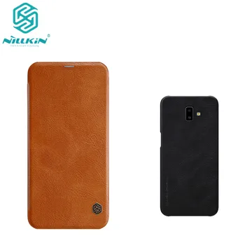 

10pcs/lot Wholesale NILLKIN Qin Series Wallet Flip Leather Case For Samsung Galaxy J6 Plus J6 Prime Genuine Flip Leather Case
