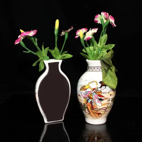 10 шт. Китайский классический фарфор ручной работы в форме вазы миниатюрный магнит на холодильник домашний декор
