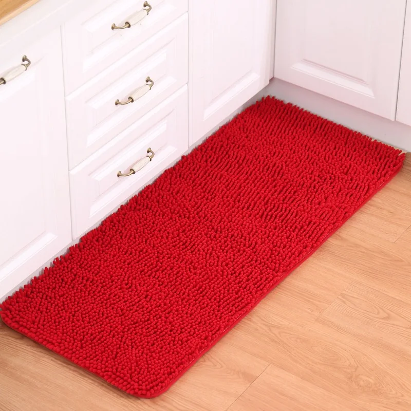 Honlaker Long Chenille Kitchen Mats Bathroom Entrance Water-Absorbing Non-Slip Floor Mats Honlaker Long Chenille Kitchen Mats Bathroom Entrance Water-Absorbing Non-Slip Floor Mats