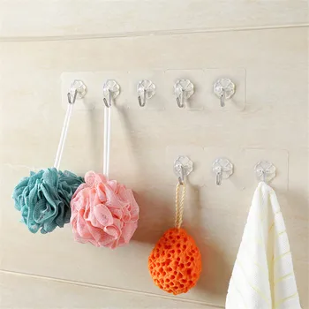 

1/3/5pcs Waterproof strong adhesive hooks for walls Seamless stainless steel Strong Wall Hook Hanger Kitchen Bathroom Storage