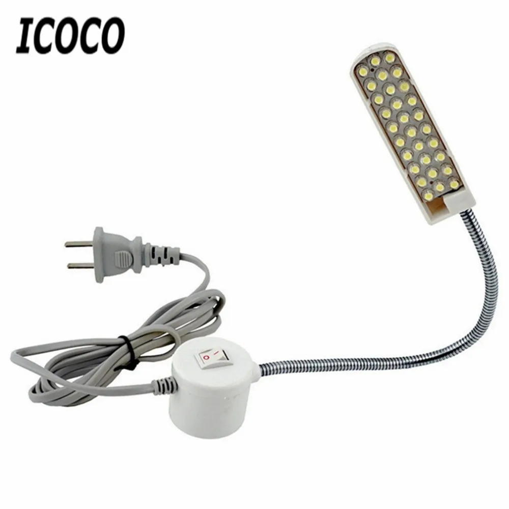 ICOCO 220-250V 30 LEDs Sewing Machine Light Gooseneck Lamp with Magnetic Base Home Working Accessories | Лампы и освещение