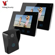 YobangSecurity Video Door Intercom Entry System 2.4G 9″ TFT Wireless Video Door Phone Doorbell Home Security 1 Camera 2 Monitor