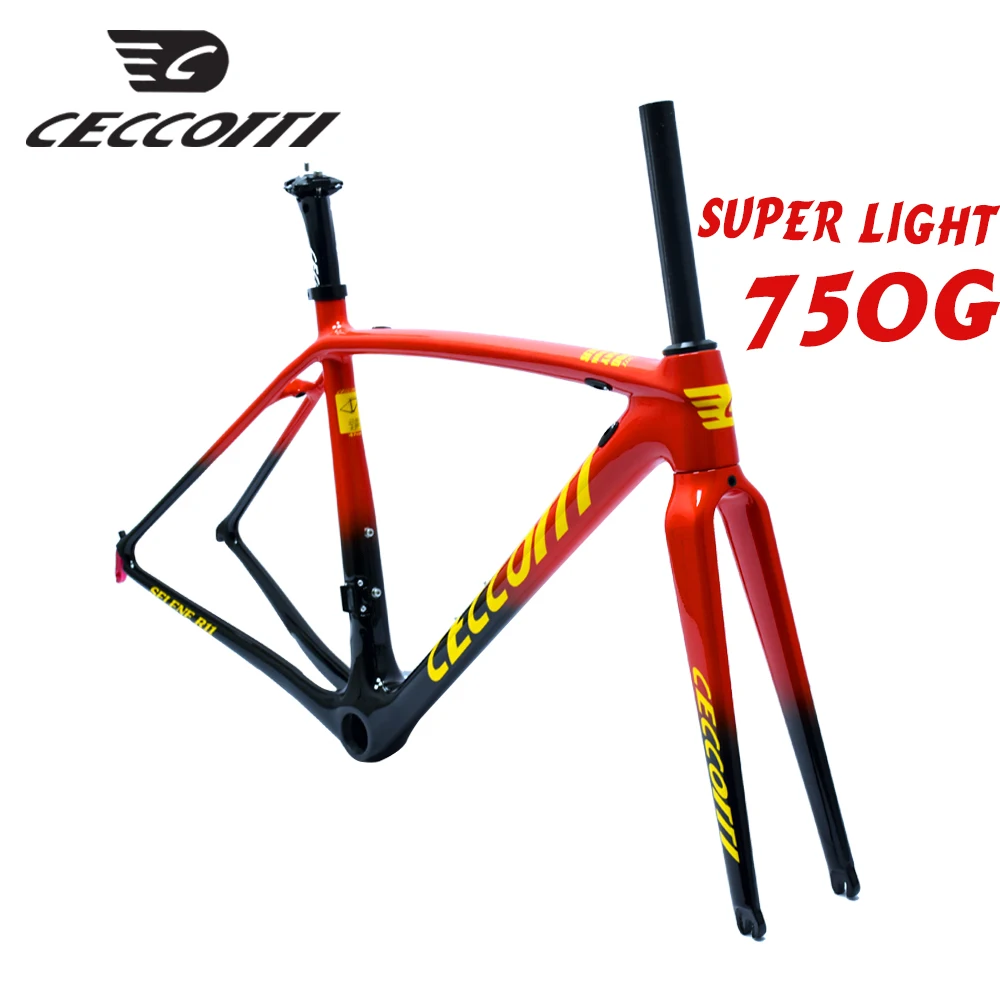 Excellent 2019 Ceccotti road bike frame full carbon fiber telaio carbonio strada carbon bycycle frame Di2 And Mechanical 765g 5